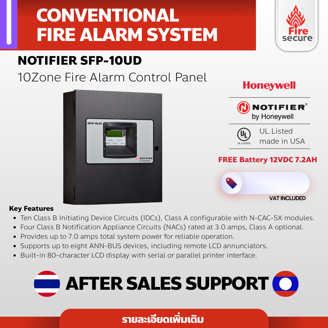 NOTIFIER SFP-10UD 10Zone Fire Alarm Control Panel