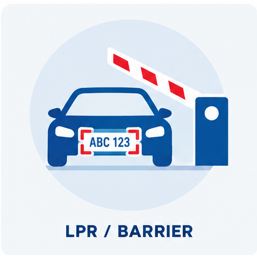 ระบบอ่านป้ายทะเบียนและไม้กั้น LPR / Barrier