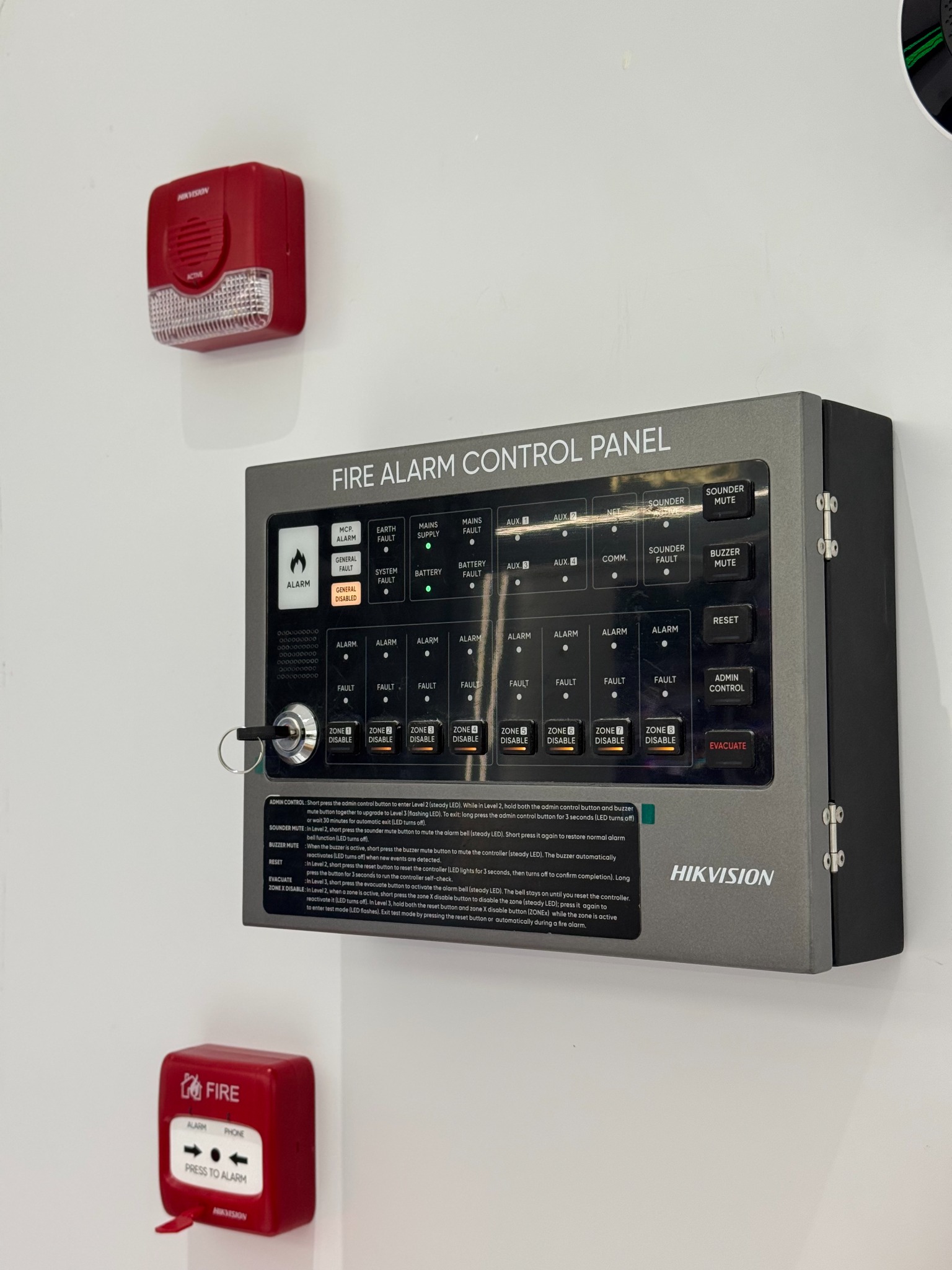 ตู้ควบคุมและอุปกรณ์แจ้งเหตุเพลิงไหม้ Hikvision