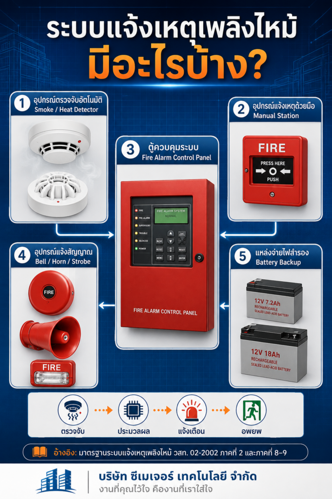 ส่วนประกอบระบบแจ้งเหตุเพลิงไหม้ Fire Alarm